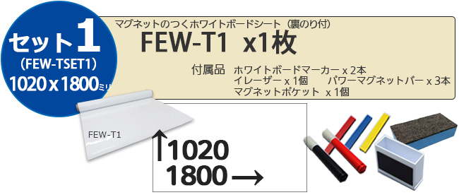 ホワイトボードシート裏のり付（FEW-TSET1）