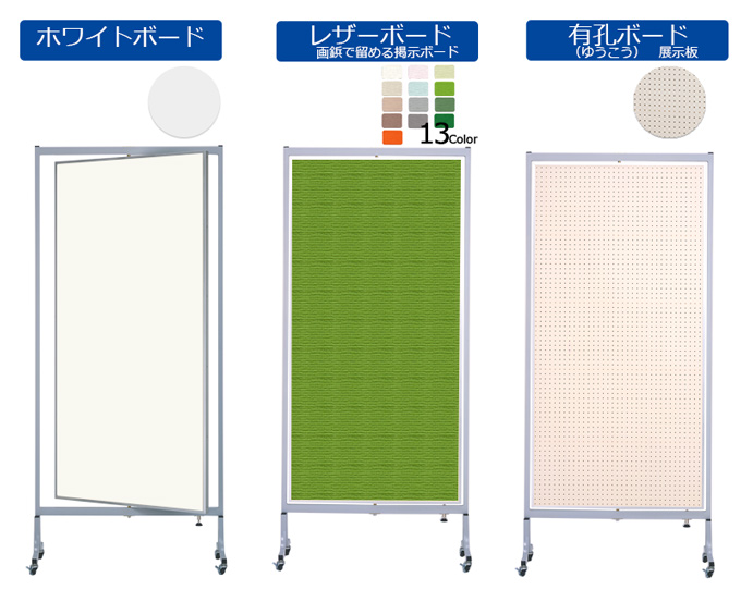 左右回転パーテーション型ボード