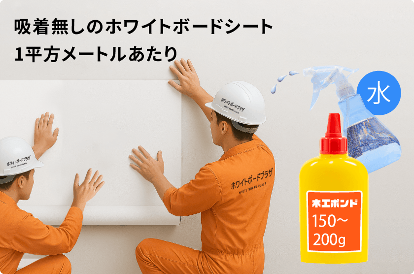 ボンド塗布量の目安(1㎡あたり150〜200g)