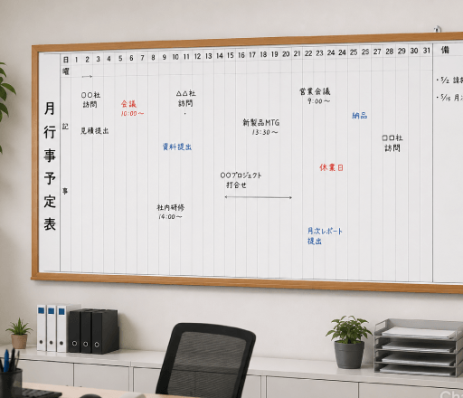 予定表 ホワイトボード他