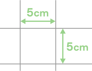 5cm四方の暗線