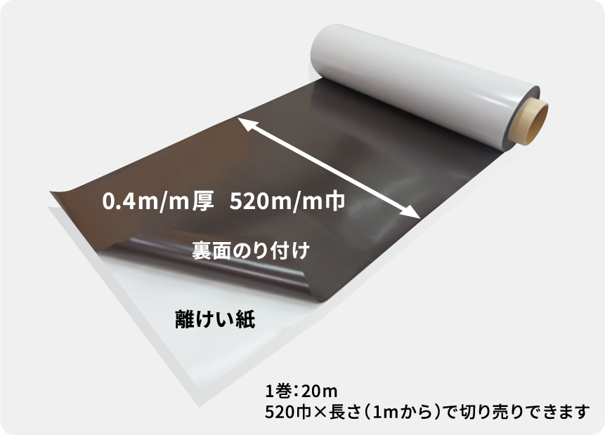 異方性マグネットシート(両面テープ付き)