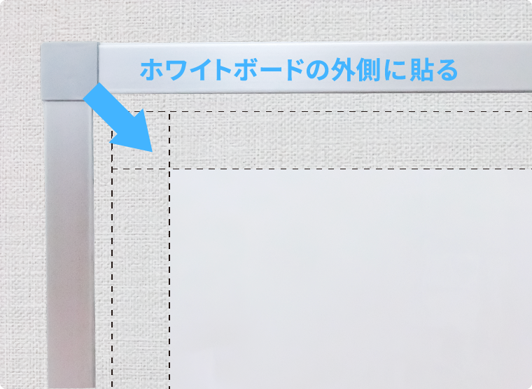 外側に貼る