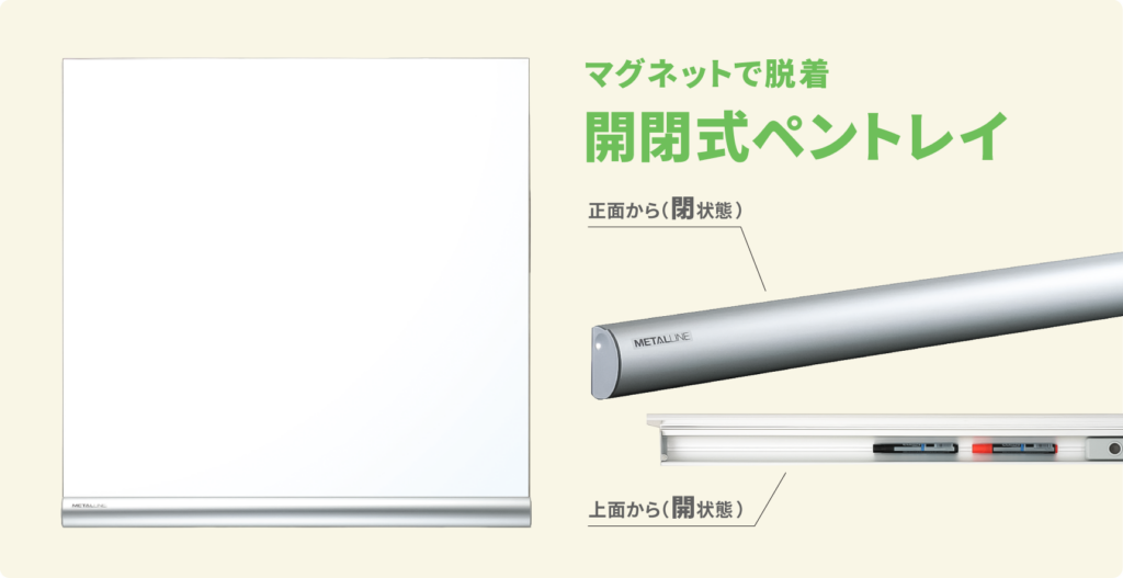 マグネット式開閉ペントレイ
