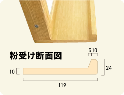 粉受け断面図