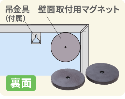 別売り壁面取付け用マグネット