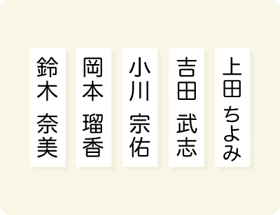 アクリルネームプレートは1枚から注文可能