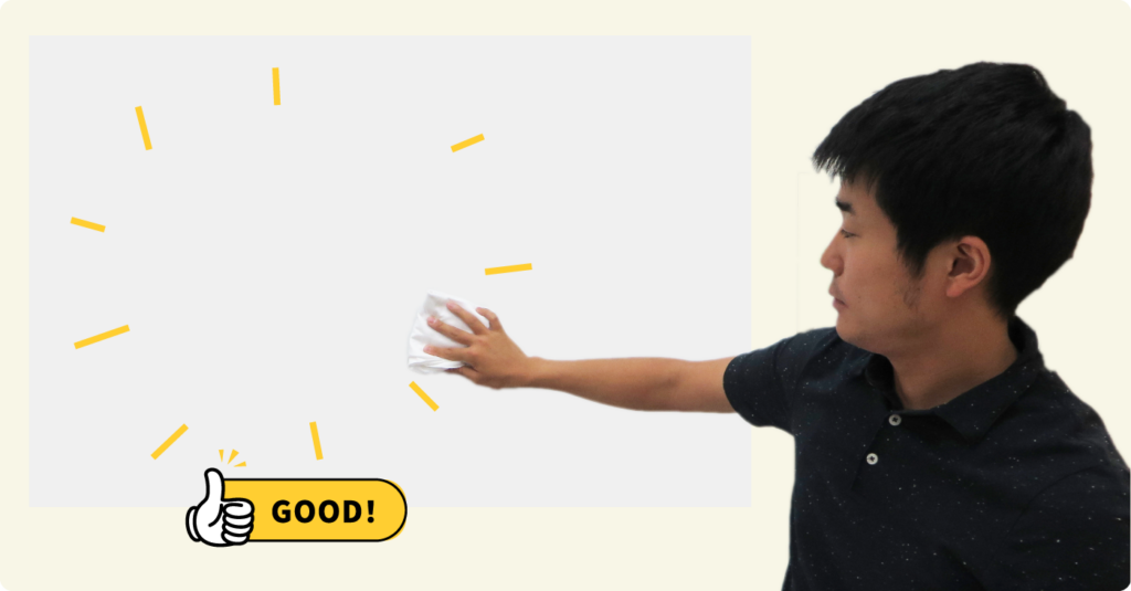 汚れのないホワイトボード