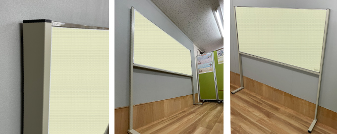壁を傷つけず、壁付けタイプのように使用できる